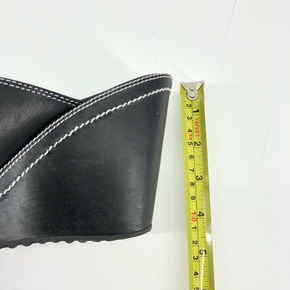 Harley Davidson Black Open Toe Slide On Sandals - Picture 7 of 8